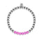 Heureux | Argent | Violet Turquoise | Bracelet d'expression de pierres précieuses